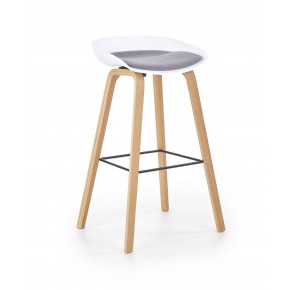 Стул барный HALMAR H86 белый/серый